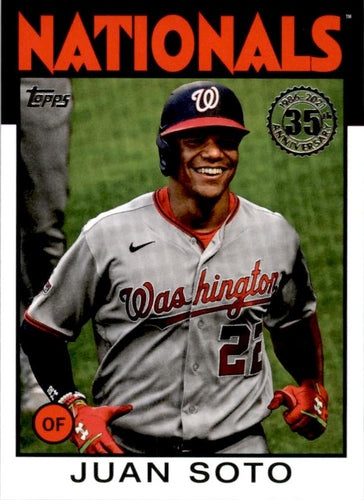 #86B-96 Juan Soto - Washington Nationals - 2021 Topps - 1986 Topps Baseball 35th Anniversary Series One Baseball