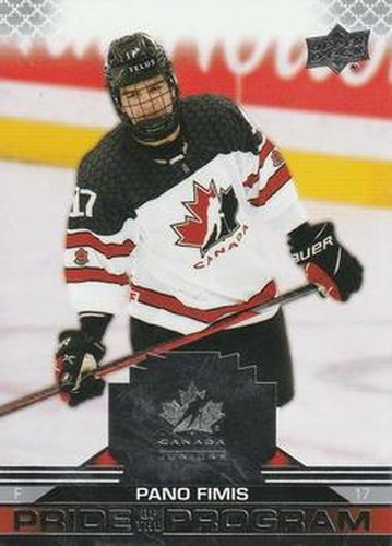 #97 Pano Fimis - Canada - 2022-23 Upper Deck Team Canada Juniors Hockey