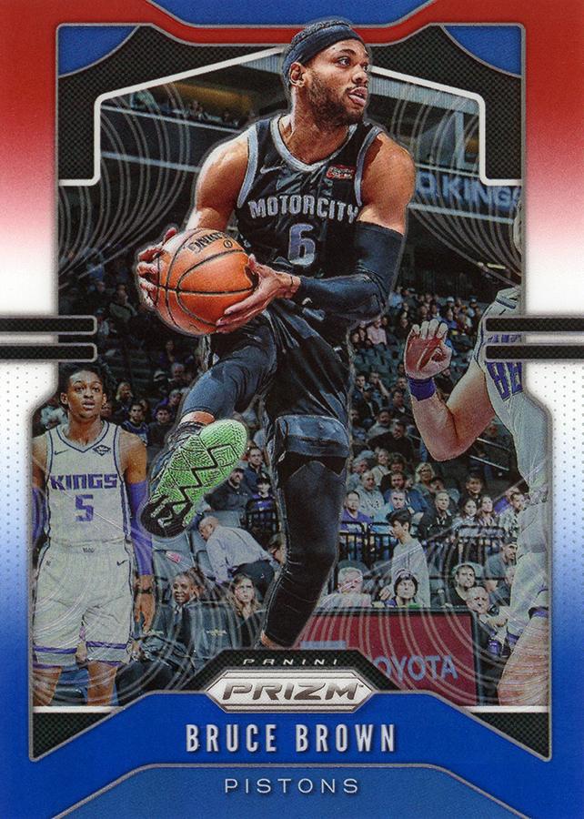 #97 Bruce Brown - Detroit Pistons - 2019-20 Panini Prizm - Prizms Red White and Blue Basketball