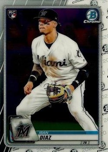 #97 Isan Diaz - Miami Marlins - 2020 Bowman Chrome Baseball
