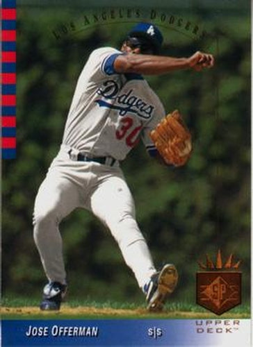 #97 Jose Offerman - Los Angeles Dodgers - 1993 SP Baseball