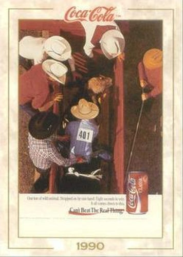 #97 Can't Beat the Real Thing rodeo - 1993 Collect-A-Card Coca-Cola Collection Series 1