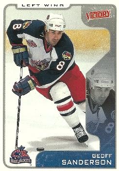 #97 Geoff Sanderson - Columbus Blue Jackets - 2001-02 Upper Deck Victory Hockey