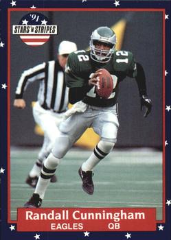 #97 Randall Cunningham - Philadelphia Eagles - 1991 Fleer Stars 'n Stripes Football