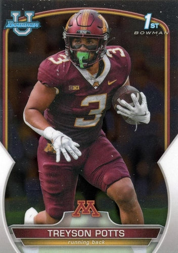 #97 Treyson Potts - Minnesota Golden Gophers - 2022 Bowman Chrome University Football