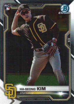 #97 Ha-Seong Kim - San Diego Padres - 2021 Bowman Chrome Baseball