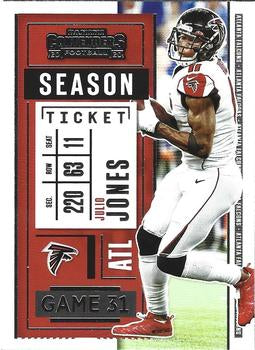 #97 Julio Jones - Atlanta Falcons - 2020 Panini Contenders Football