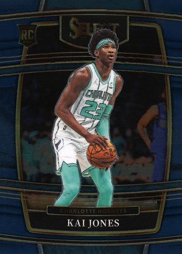 #98 Kai Jones - Charlotte Hornets - 2021-22 Panini Select - Blue Basketball