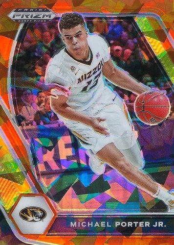 #98 Michael Porter Jr. - Missouri Tigers - 2021 Panini Prizm Draft Picks - Orange Ice Basketball
