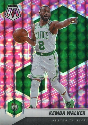 #98 Kemba Walker - Boston Celtics - 2020-21 Panini Mosaic - Mosaic Camo Pink Basketball