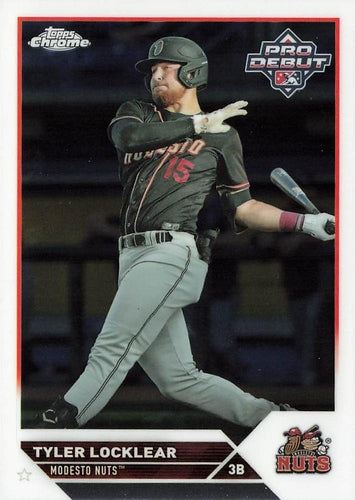 #PDC-98 Tyler Locklear - Modesto Nuts - 2023 Topps Pro Debut - Chrome Baseball