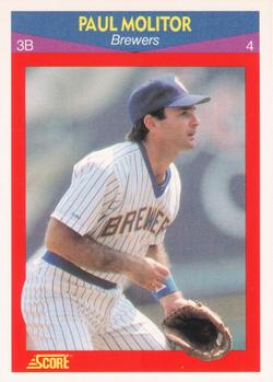 #98 Paul Molitor - Milwaukee Brewers - 1990 Score 100 Superstars Baseball