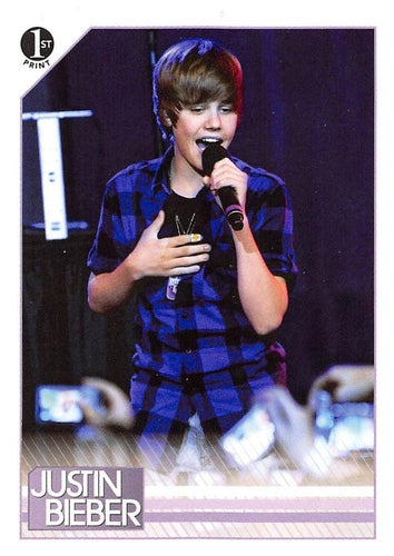 #98 Not only did Justin entertain the crowd that p - 2010 Panini Justin Bieber
