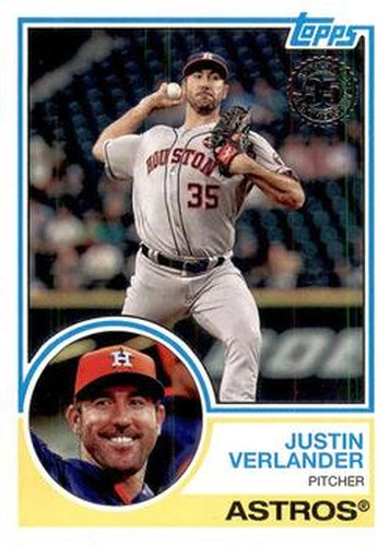 #83-98 Justin Verlander - Houston Astros - 2018 Topps - 1983 Topps Baseball 35th Anniversary Baseball