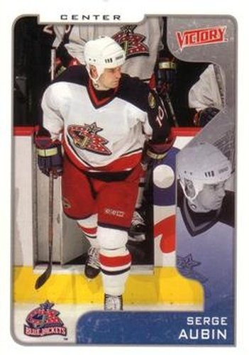 #98 Serge Aubin - Columbus Blue Jackets - 2001-02 Upper Deck Victory Hockey