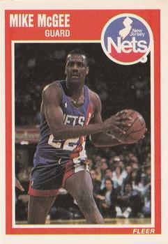 #98 Mike McGee - New Jersey Nets - 1989-90 Fleer Basketball