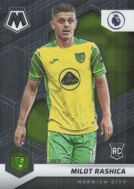 #98 Milot Rashica - Norwich City - 2021-22 Panini Mosaic Premier League Soccer
