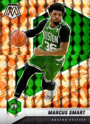 #99 Marcus Smart - Boston Celtics - 2020-21 Panini Mosaic - Mosaic Reactive Orange Basketball