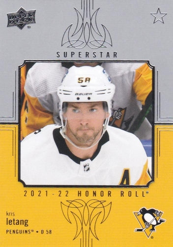 #HR-99 Kris Letang - Pittsburgh Penguins - 2021-22 Upper Deck - Honor Roll Hockey