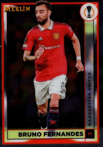 #99 Bruno Fernandes - Manchester United - 2022-23 Merlin Chrome UEFA Club Competitions Soccer