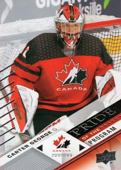 #99 Carter George - Canada - 2024 Upper Deck Team Canada Juniors Hockey