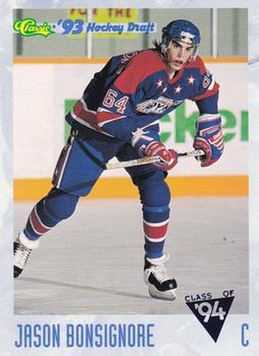 #99 Jason Bonsignore - Newmarket Royals - 1993 Classic '93 Hockey Draft Hockey