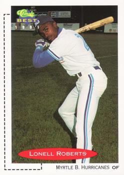 #99 Lonell Roberts - Myrtle Beach Hurricanes - 1991 Classic Best Baseball