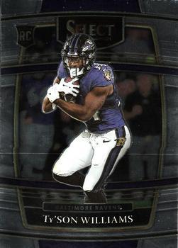 #99 Ty'Son Williams - Baltimore Ravens - 2021 Panini Select - Black and Gold Prizm Die Cut Football