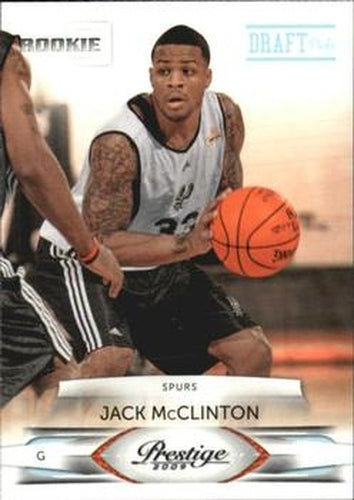 #249 Jack McClinton - San Antonio Spurs - 2009-10 Panini Prestige - Draft Picks Light Blue Basketball