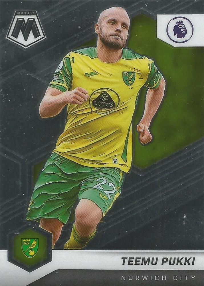#99 Teemu Pukki - Norwich City - 2021-22 Panini Mosaic Premier League Soccer