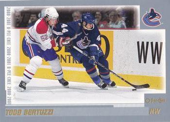 #99 Todd Bertuzzi - Vancouver Canucks - 2000-01 O-Pee-Chee Hockey