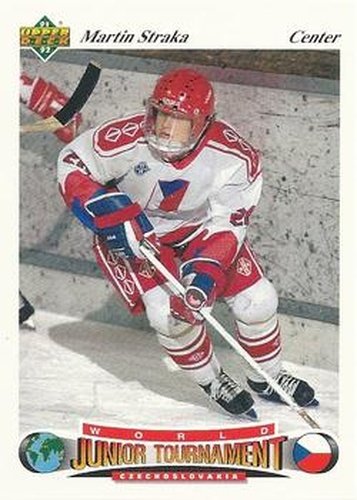 #99 Martin Straka - Czechoslovakia - 1991-92 Upper Deck Czech World Juniors Hockey