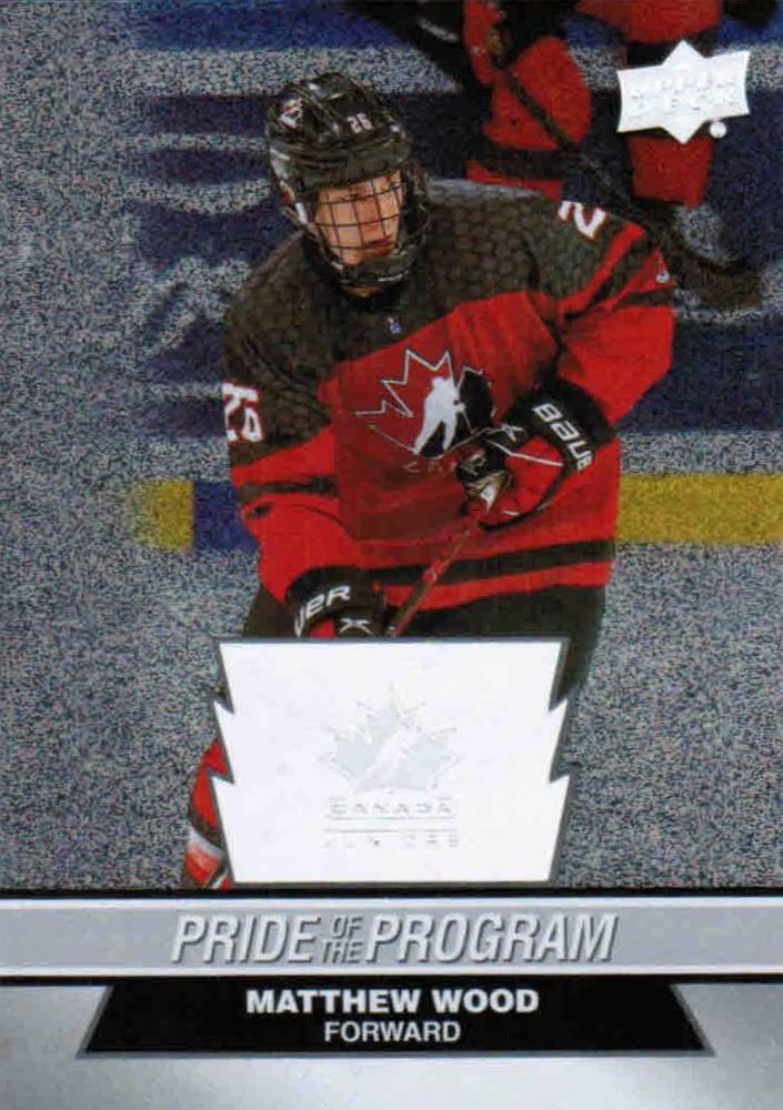 #99 Matthew Wood - Canada - 2023 Upper Deck Team Canada Juniors - Patterned Foilboard Hockey