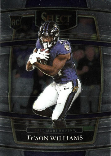 #99 Ty'Son Williams - Baltimore Ravens - 2021 Panini Select Football