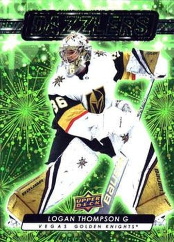 #DZ-99 Logan Thompson - Vegas Golden Knights - 2023-24 Upper Deck - Dazzlers Green Hockey