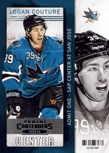 #9 Logan Couture - San Jose Sharks - 2013-14 Panini Contenders Hockey