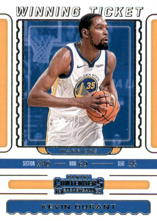 #9 Kevin Durant - Golden State Warriors - 2019-20 Panini Contenders - Winning Ticket Basketball