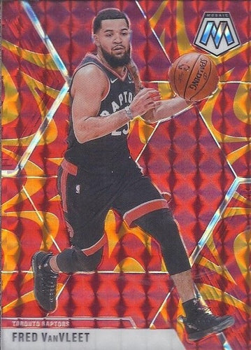 #9 Fred VanVleet - Toronto Raptors - 2019-20 Panini Mosaic - Reactive Orange Basketball