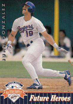 #9 Juan Gonzalez - Texas Rangers - 1992 Upper Deck All-Star FanFest Baseball