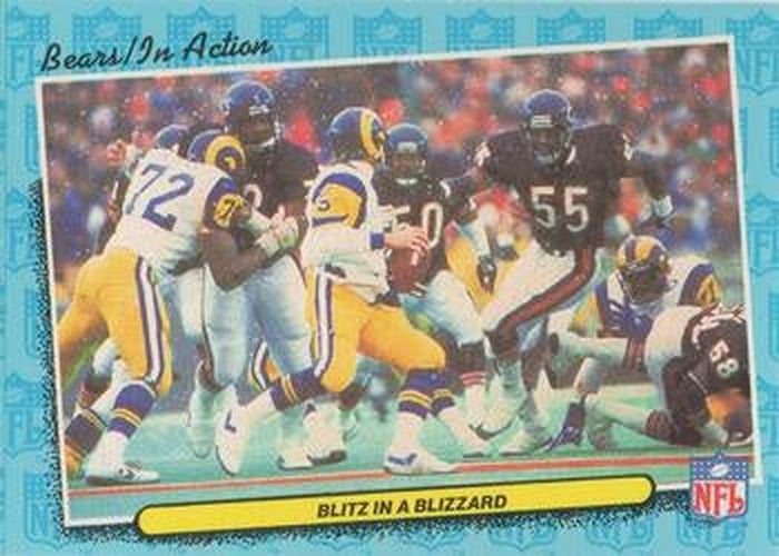 #9 Bears In Action 1986 schedule - Chicago Bears - 1986 Fleer Team Action Football