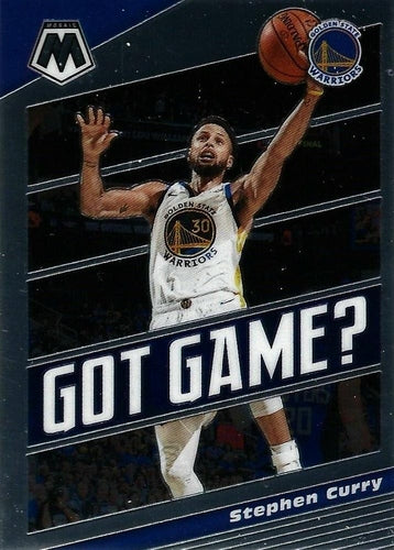 #9 Stephen Curry - Golden State Warriors - 2019-20 Panini Mosaic - Got Game Basketball