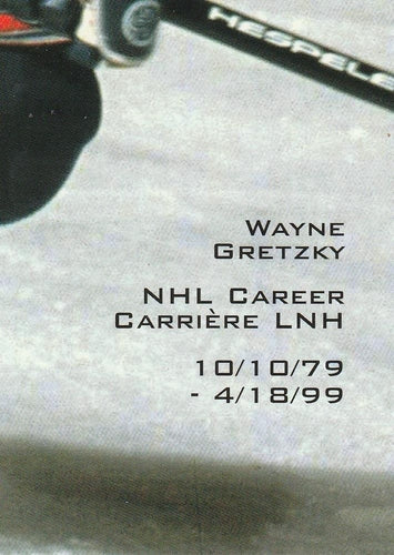 #9 Wayne Gretzky - New York Rangers - 1999-00 Upper Deck McDonald's Wayne Gretzky Performance for the Record - Puzzle/Checklist Hockey