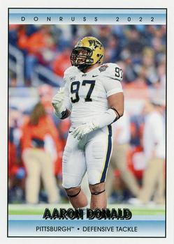 #9 Aaron Donald - Pittsburgh Panthers - 2022 Panini Chronicles Draft Picks - Donruss Retro Football