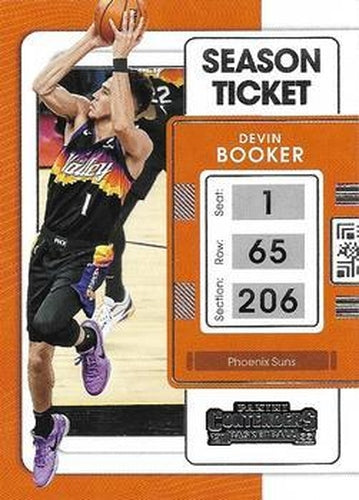 #9 Devin Booker - Phoenix Suns - 2021-22 Panini Contenders Basketball