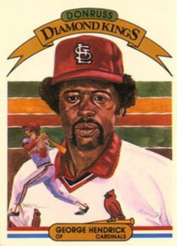 #9 George Hendrick - St. Louis Cardinals - 1982 Donruss Baseball