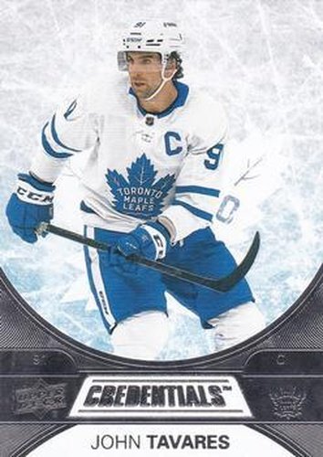 #9 John Tavares - Toronto Maple Leafs - 2021-22 Upper Deck Credentials Hockey