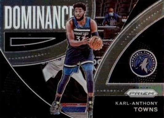 #9 Karl-Anthony Towns - Minnesota Timberwolves - 2021-22 Panini Prizm - Dominance Basketball