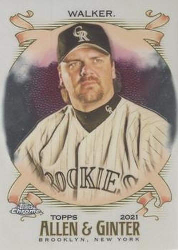 #9 Larry Walker - Colorado Rockies - 2021 Topps Allen & Ginter Chrome Baseball