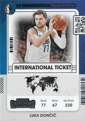 #9 Luka Doncic - Dallas Mavericks - 2021-22 Panini Contenders - International Ticket Basketball