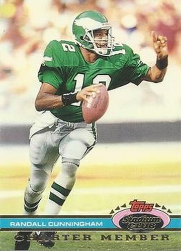 #NNO9a Randall Cunningham - Philadelphia Eagles - 1991 Stadium Club Charter Member